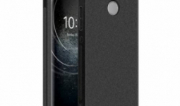 Sony Xperia XA2 Plus, Imak Silky szilikon védőtok, Képernyővédő fóliával, Matt fekete